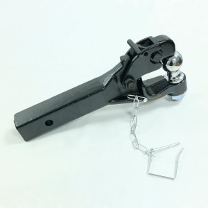 105010 Heavy Duty 8Ton Black Forged Trailer Pintle Hook With 2” Hitch Ball