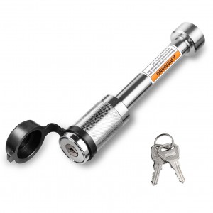 11207 5/8 Inch Dogbone Style Trailer Hitch Receiver Chrome Pin Lock