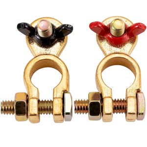 102065 Battery Terminals 12V/24V Solid Brass Clamps Connectors