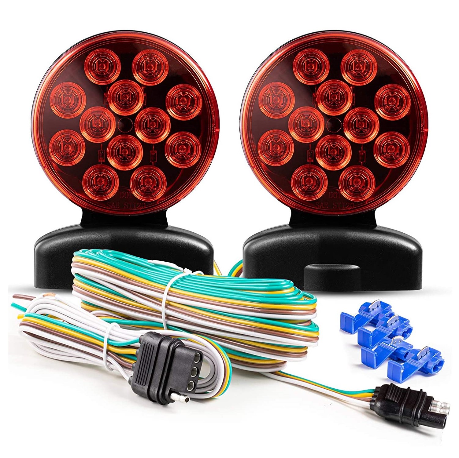 101018W 12V LED Magnetic Towing Light Kit for Boat Trailer RV Truck Featured Image