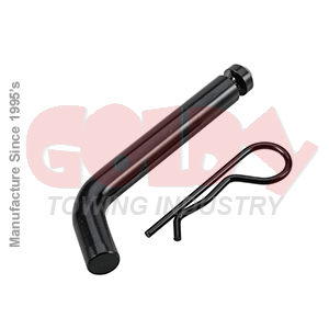 11506 5/8 Inch Black Trailer Hitch Pin and Clip With Grooved Head