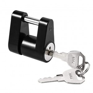 11410 1/4 Inchi Nyeusi Hitch Trailer Coupler Lock