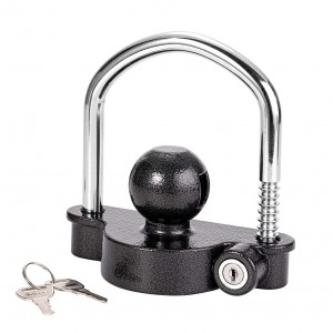 11600BU Jukumu Mzito Kupambana na Wizi Universal Black Trailer Hitch Tow Ball Coupler Security Kit