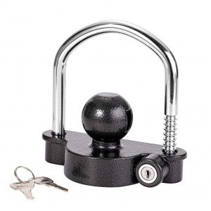 11600BU Heavy Duty Anti-Déifstall Universal Black Trailer Hitch Tow Ball Coupler Security Kit