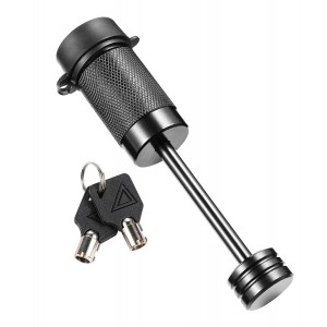 11406 1/4 Inchi Trela ​​Kuvuta Black Latch Hitch Coupler Lock