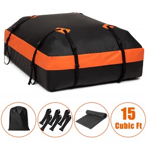 10322 15 kubikkfot Car Rooftop Cargo Carrier Bag Myk Roof Top Bagasjebag