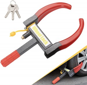 10332 Trailer Wheel Lock Security Tire Lock Anti Theft Lock With 3 Keys