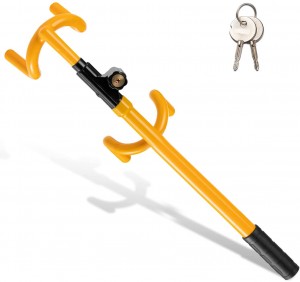 10345 Anti-Theft Steering Wheel Lock with Adjustable Length Twin Hooks Lock