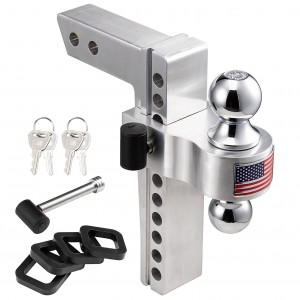 10408 10 Inch Aluminum Trailer Hitch Ball Mount With Stainless Locks