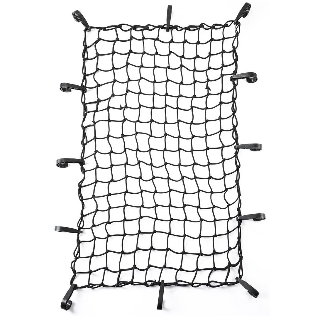 102013B 22″x38″ Black Latex Bungee Cargo Net Luggage Netting For Rooftop Cargo Carrier Featured Image