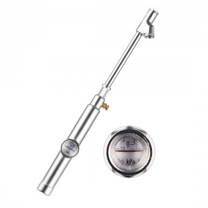 102029 Straight on Foot Dual Head Truck Air Gage Tire Pressure Gauge With Bubble Lens