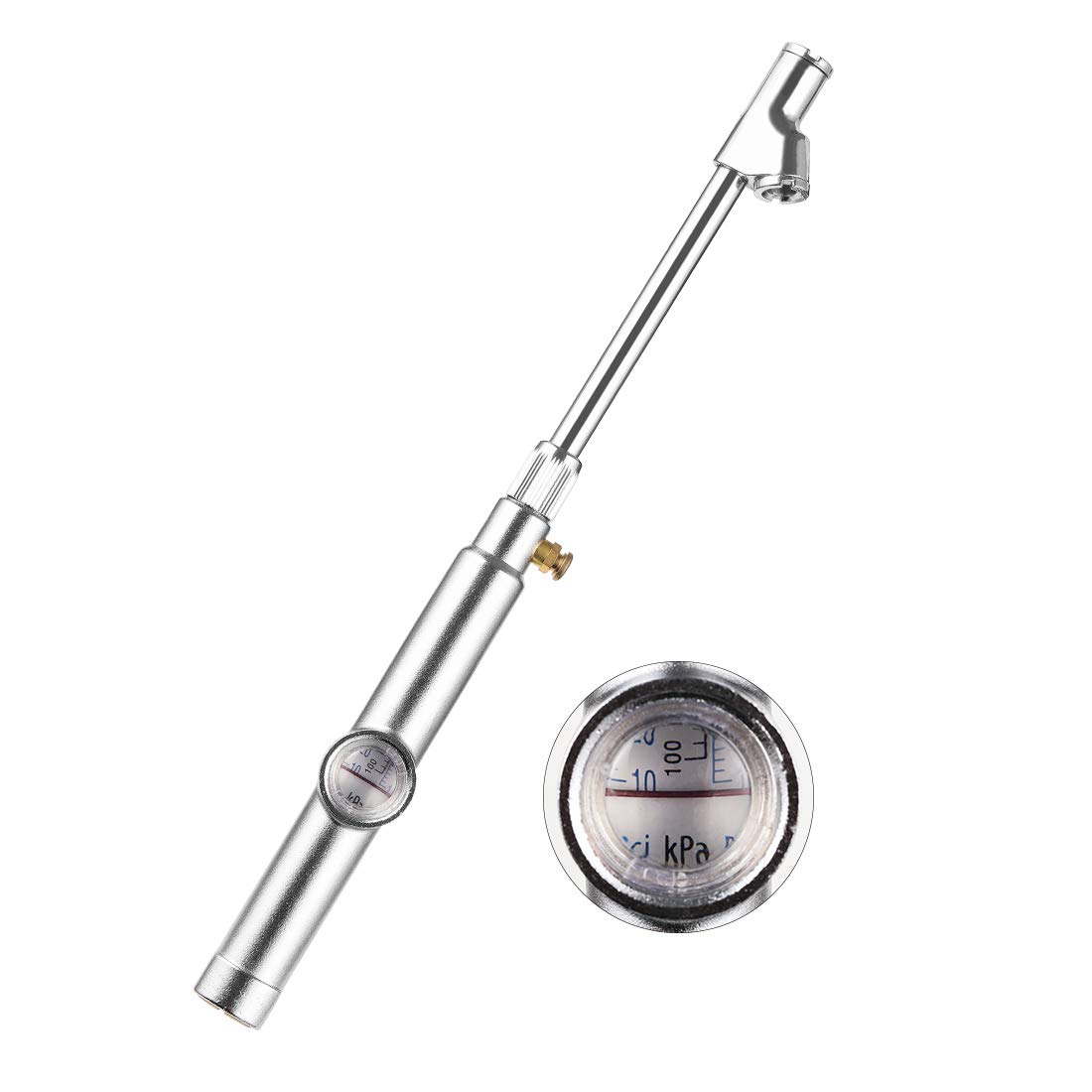 102029 Straight on Foot Dual Head Truck Air Gage Tire Pressure Gauge With Bubble Lens Featured Image