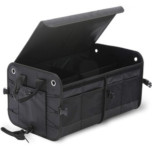 102089 Car Trunk Organizer Collapsible Cargo Trunk Storage Organizer With 4 Compartments