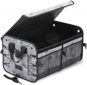 102089F Camouflage Trunk Organizer E Collapsible Cargo Trunk Storage Organizer