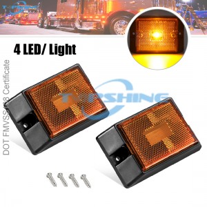 101021 LED Trailer Side Marker Lights Clearance Light With Built in Reflector for Truck Trailer