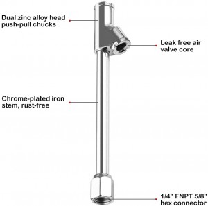 102028 Heavy Duty Opblaasbare Air Chuck Reguit op voet Dubbelkop Truck Band Chuck