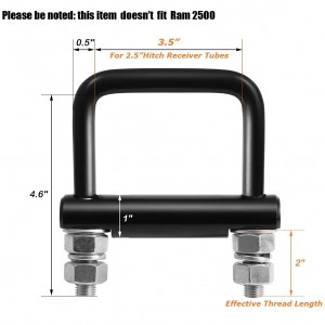 102055 Cross Clamp Anti-Rattle Stabilizer Hitch Tightener For 2-1/2 Inch Hitches
