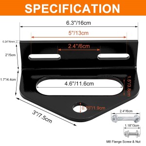 10304 Sıfır Dönüşlü Biçme Römork Bağlantısı 2.4"-5", 3/4" Pim Delikli