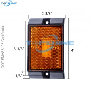 101021 LED Trailer Side Marker Lights Clearance Light Me ka Built in Reflector No ka Truck Trailer