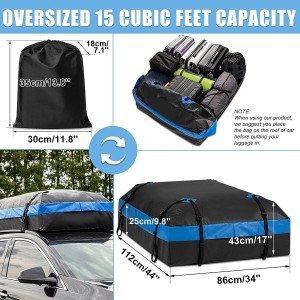 10322A Heavy Duty Bag Soft Roof Top Luggage Bag na May Anti-Slip Mat