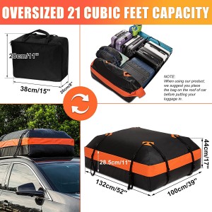 10323 21 Cubic Feet Car Rooftop Cargo Carrier Túi hạng nặng