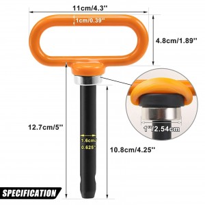 10305A Оранжевый 5/8″ Магнитный штифт трактора Газонокосилка Магнитный штифт прицепа