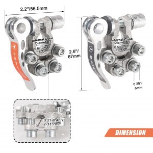 10330 4 Way Quick Release Disconnect Positive Negative Battery Cable Terminal Connectors