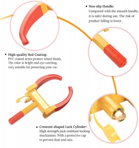 10331 Heavy Duty Wheel Lock Security Lock proti krádeži