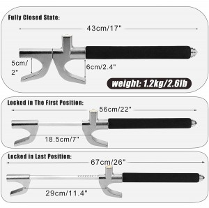 10335 Steering Wheel Lock with Adjustable Length Anti-Theft Lock