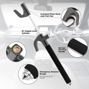 10336 Heavy Duty Emergency Breaker Steering Wheel Lock With 3 Keys