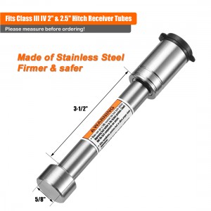 11210 5/8 လက်မ Stainless Steel Dogbone Type Trailer Hitch Pin Receiver Lock