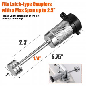 11407 Verrou de coupleur de loquet de remorquage chromé 1/4"