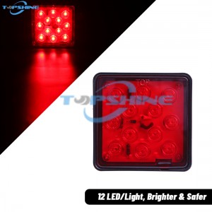 101005A LED Trailer Hitch Cover Brake Light Fit 2 "ûntfanger