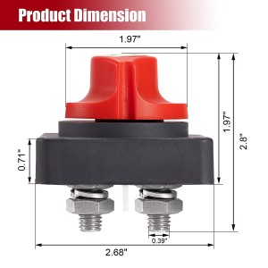 102066 بیٹری منقطع سوئچ 12V 24V 48V ماسٹر الگ تھلگ کٹ آف سوئچ