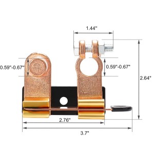 102071 Toppstolpe batterifrånkopplingsbrytare Massiv mässing 12V-24V Knivbladshuvudströmbrytare