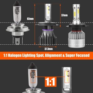 101216 Waterproof H4 9003 HB2 LED Headlight Bulbs kit