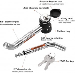 Bottom price China High Quality Stainless Steel Trailer Hitch Lock