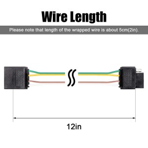 Fabriksgrossist Kina 2 Pole Flat Extension Bulk, Trailer Cable