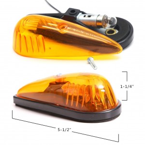 101507 Amber Teardrop Cab Clearance Marker Roof Running ID Ronahî