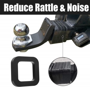 102082A Swarte 2.5-inch Hitch-ûntfanger Silencer Pad Reduzje lûd