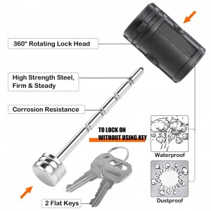11401 1/4 Inch Adjustable Swivel Lock Musoro Turailer Rurimi Coupler Lock