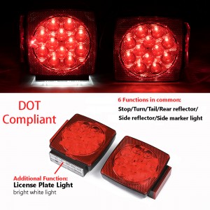101001 12V Submersible LED Trailer Tail Light Kit for Under 80 Inch