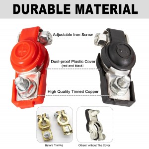 (X)CCCXXVII Pugna Terminal Sets Negative et Positive Car Pugna Terminal Clamps Connectors