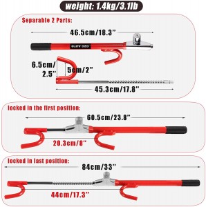 10337 Universal Duplex Hook Retractabilis Car Steering Rota Lock