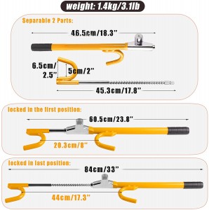 10338 Max.17” Babban Duty Anti-Sata Rawaya Sitiyari Kulle