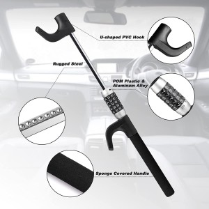 10348 Car Steering Wheel Lock Keyless 5 Digit Combination Password Code