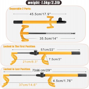 10333 Twin Hooks Steering Wheel Lock with Adjustable Length for Car