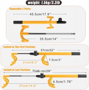 10333 Twin Hooks Замок рулевого колеса с регулируемой длиной для автомобиля