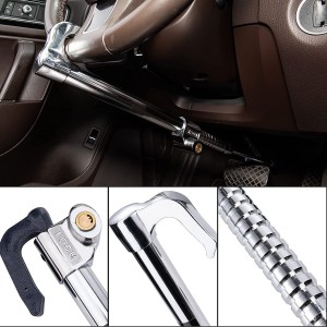 10340 Steering Wheel Brake Lock Anti-Theft Security Retractable Double Hook