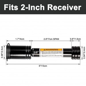 7007 Leantóir Hitch Lock Glas Bioráin Hitch Dubh le Trastomhas 5/8 Orlach